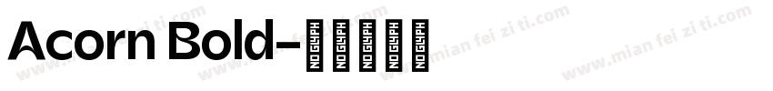 Acorn Bold字体转换